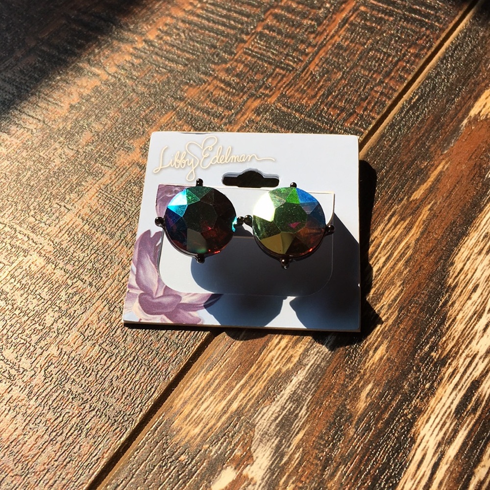 Libby Edelman Large Rainbow Stud Earrings